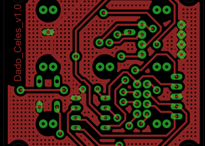 Primer dado electrónico PCB superior