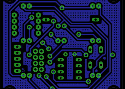 Primer dado electrónico PCB inferiior