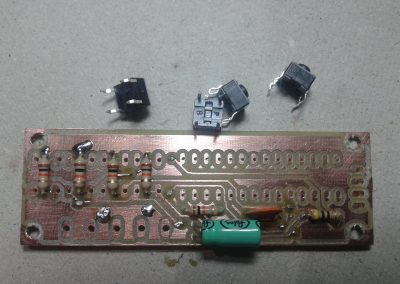 PCB y pulsadores.