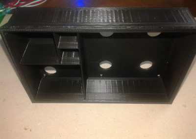 Vista interior caja LEDs en vertical.