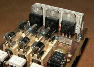 Insoladora detalle fusibles y triac