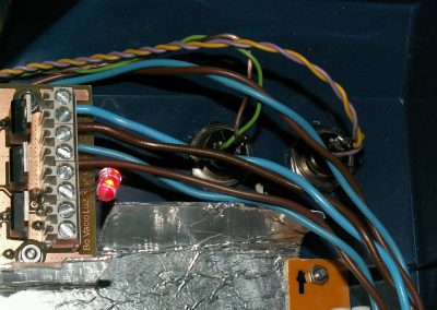 Insoladora detalle led iluminador y pulsadores por detrás
