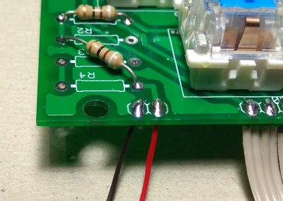 Cables de alimentación LEDs soldados.