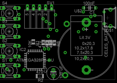 Layout cara inferior Reloj Fibonacci mini