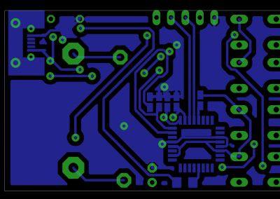 PCB cara inferior Reloj Fibonacci mini