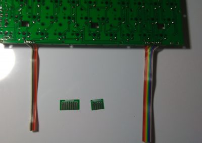 Cables soldados a PCB.