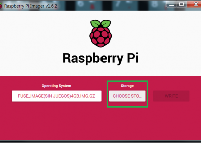 Ahora de nuevo damos a CHOOSE STORAGE para seleccionar de nuevo nuestro dispositivo SD.