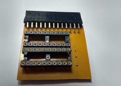 Inserción conector hembra.