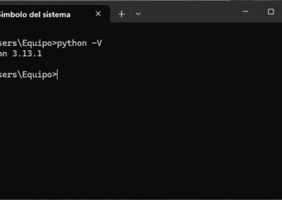 Vemos versión instalada de Python.