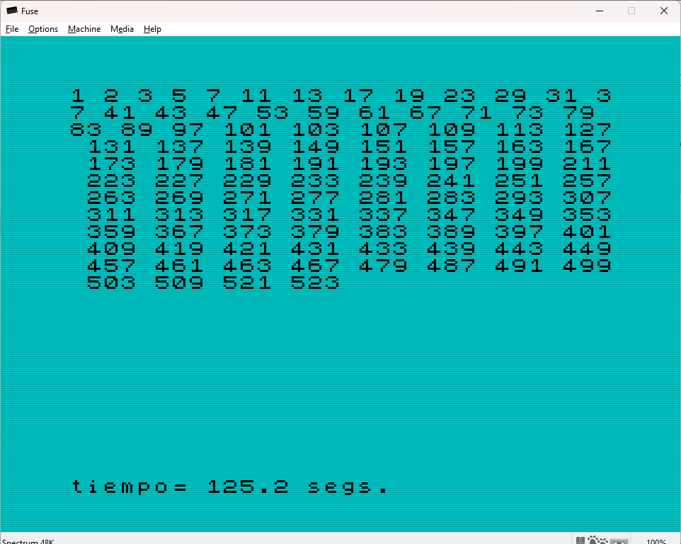 Captura Primos BASIC Sinclair